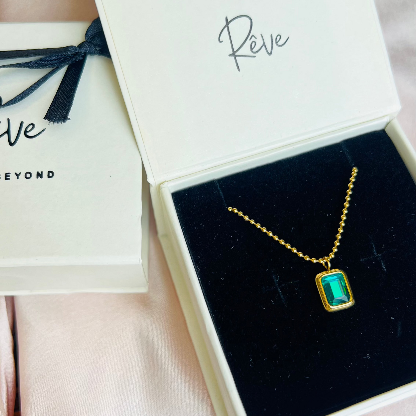 The Power in Green – Emerald Charm Necklace