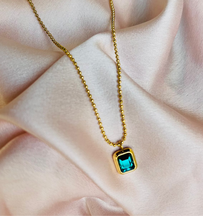 The Power in Green – Emerald Charm Necklace