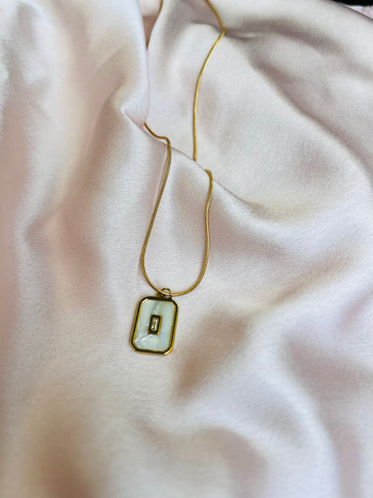 The Stillness Within – Gold & Pearl Pendant Necklace